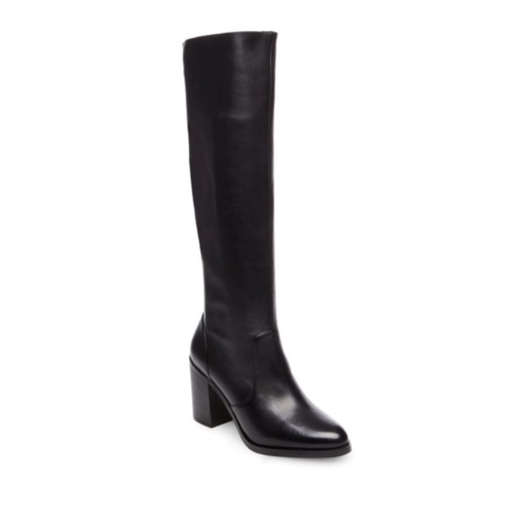 NWT in box Steve Madden Remi black leather boots